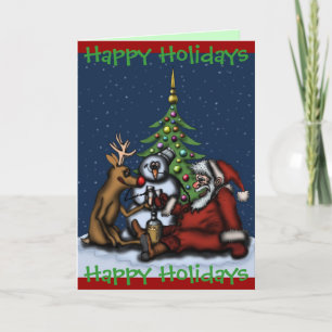 Funny Christmas Trinken Party Happy Holidays Karte