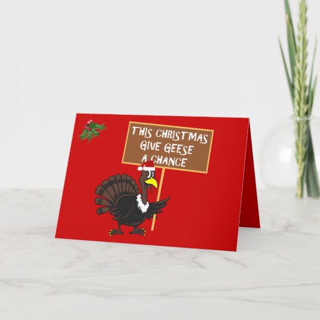 Funny Christmas Türkei Feiertagskarte (Vorderseite)
