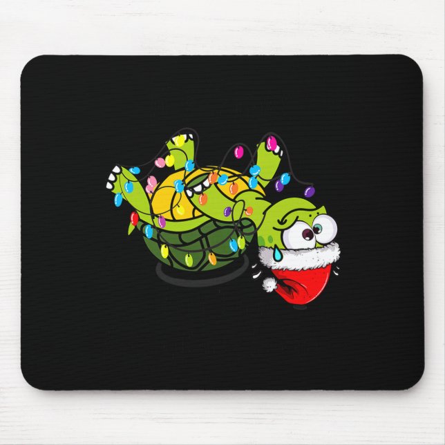 Funny Christmas Turtle It's Fine I'm Fine Everythi Mousepad (Vorne)