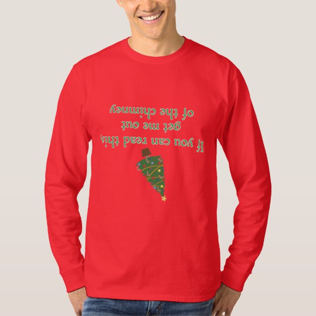 Funny Christmas Updown Phrase T-Shirt (Vorderseite)