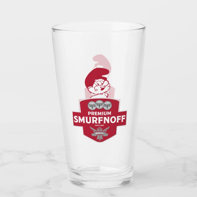Funny Christmas Vodka Label Glas (Vorderseite)