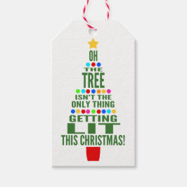 Funny Christmas Wein/Champagner Flasche Personalis Geschenkanhänger