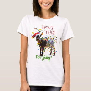 Funny Christmas Wie ist das hier für Jolly Goat? T-Shirt