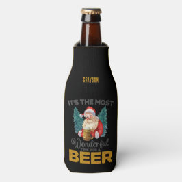 Funny Christmas Wunderbare Zeit für einen Biername Flaschenkühler