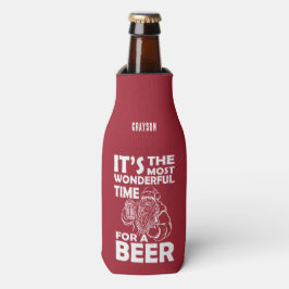 Funny Christmas Wunderbare Zeit für einen Biername Flaschenkühler
