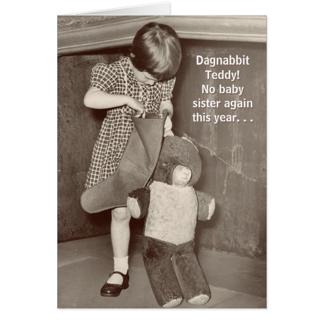 Funny Christmas Wunsch für eine BabySchwester (Vorne)