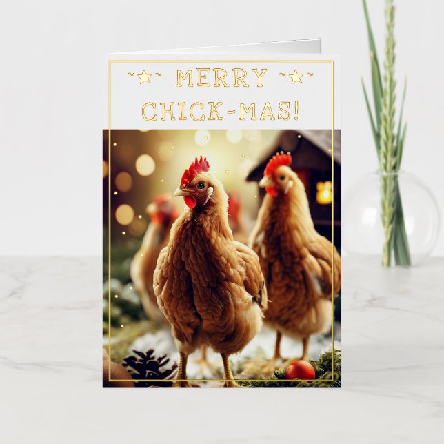 Funny Christmas Zitat Niedliche Fun Chicks Fotogra (Vorderseite)