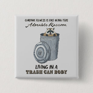 Funny Chronic Illusion Button, Chronic Illness Jok Button