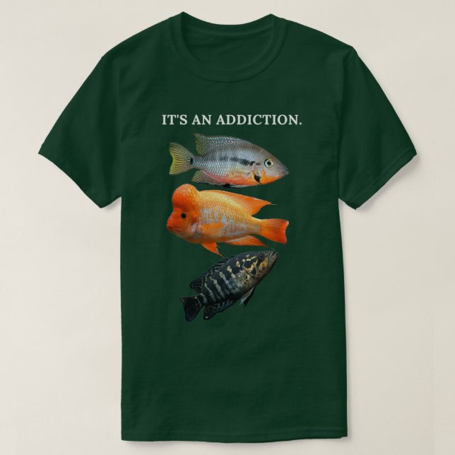 Funny Cichlid Design für Cichlid-Enthusiast T-Shirt (Design vorne)