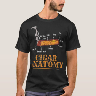 Funny Cigar Anatomie Smoker Zigarren Whisky Lover T-Shirt