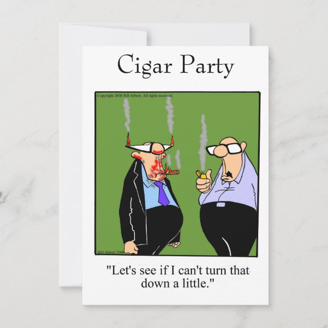Funny Cigar Party Einladungen (Vorderseite)