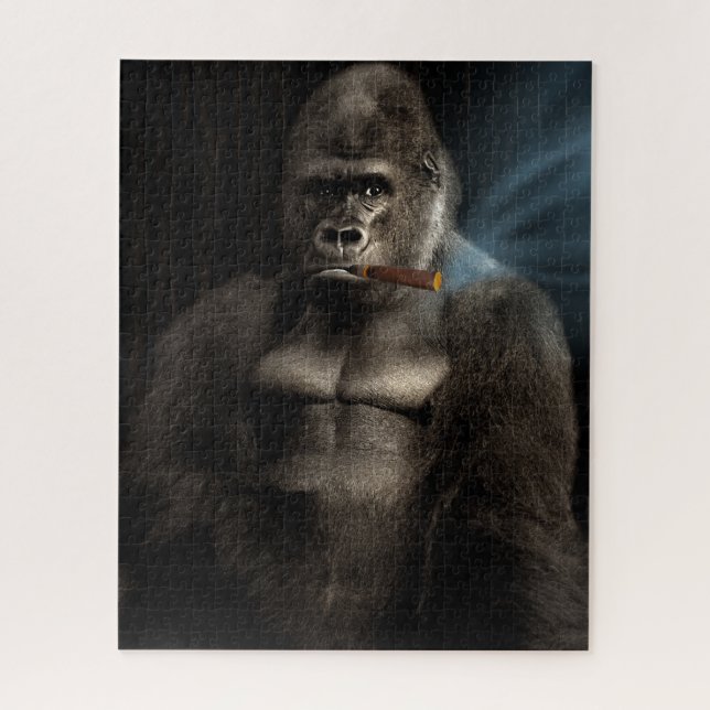 Funny Cigar Rauchen Gorilla Smoker (Vertikal)