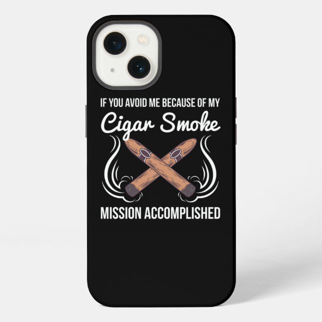 Funny Cigar Smoker Design iPhone Hülle (Rückseite)