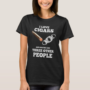 Funny Cigar Zubehör Set Cigar Lover Raucher P T-Shirt
