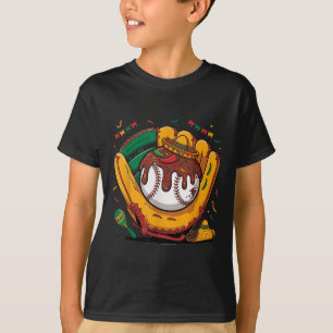 Funny Cinco De Mayo Baseball Glove Lasse Fiesta 5  T-Shirt