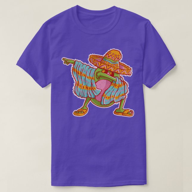 Funny Cinco De Mayo Dabbing Avocado T-Shirt (Design vorne)