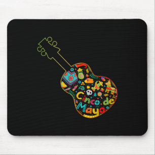 Funny Cinco De Mayo Guitar Fiesta Mexican Cinco De Mousepad