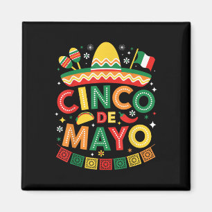 Funny Cinco De Mayo Mexican Sombrero Hat Männer Fr Magnet