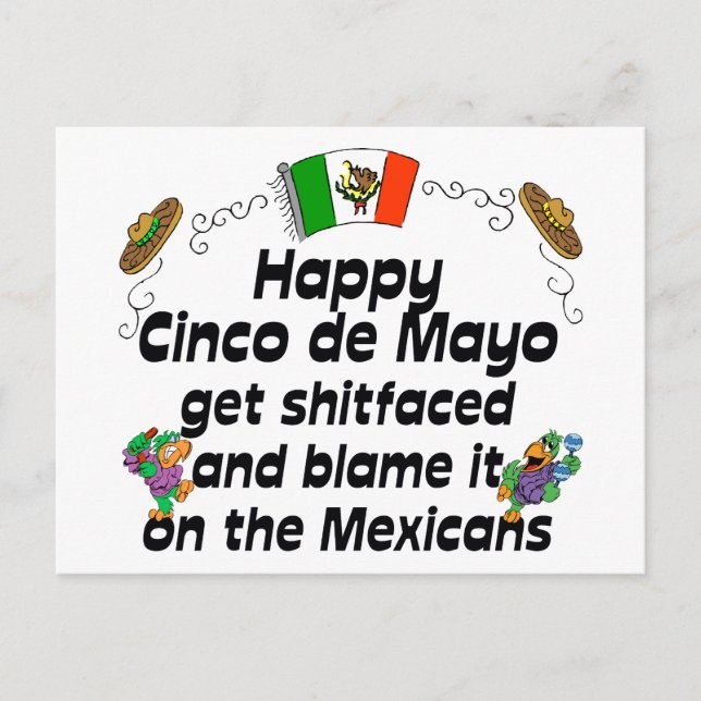 Funny Cinco de Mayo Postkarte (Vorderseite)