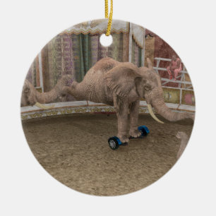 Funny Circus Elephants Keramik Ornament