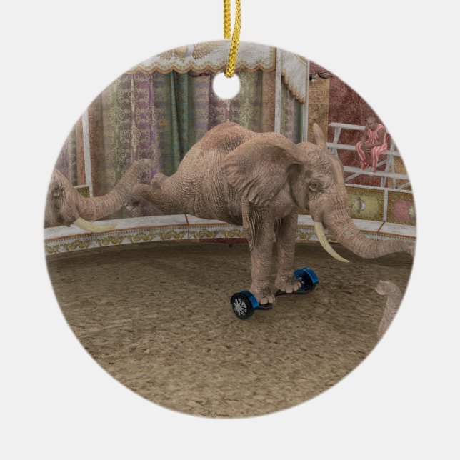 Funny Circus Elephants Keramik Ornament (Vorne)