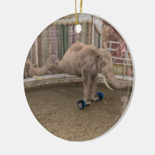 Funny Circus Elephants Keramik Ornament