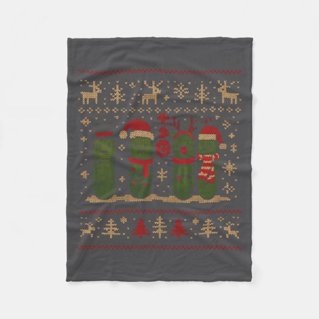 Funny Ckles Christmas Lights Santa Hat Xmas Ugly S Fleecedecke (Vorderseite)