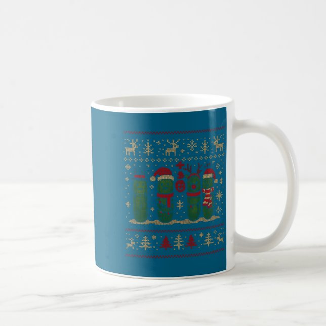 Funny Ckles Christmas Lights Santa Hat Xmas Ugly S Kaffeetasse (Rechts)