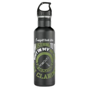 Funny Clarinet Clarinetist I Liebe der Klarinetten Edelstahlflasche