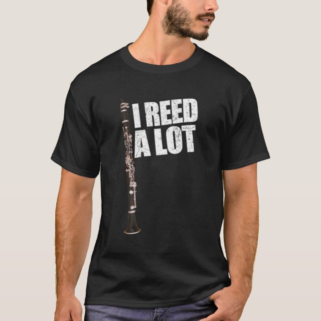 Funny Clarinet Puff I Reed Lesen Sie ein viel Klar T-Shirt (Vorderseite)