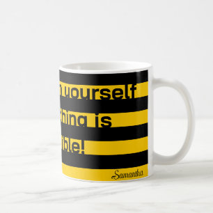 Funny Classic Bumble Bee Stripes Striptester Kaffeetasse