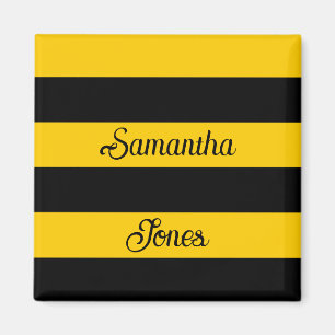 Funny Classic Bumble Bee Stripes Striptester Magnet