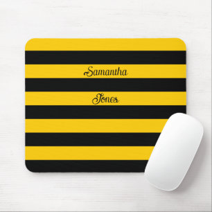 Funny Classic Bumble Bee Stripes Striptester Mousepad