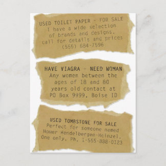 Funny Classifieds 8 Pk. Postkarten