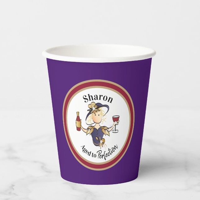 Funny Classy Sassy Personalisiert für ihren Geburt Pappbecher (Vorderseite)