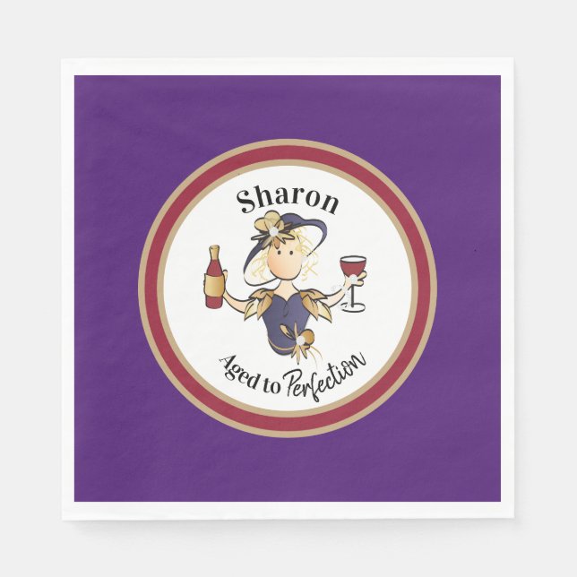 Funny Classy Sassy Personalisiert für ihren Geburt Serviette (Vorderseite)