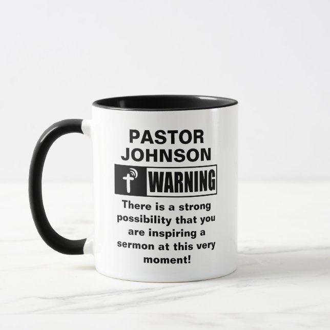 Funny Clergy Pastor Wertschätzung Tasse (Links)