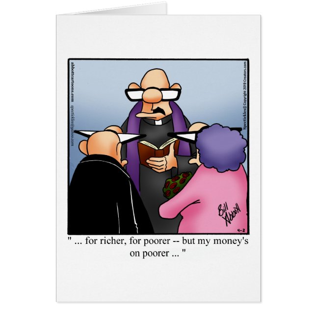Funny Clergy Wertungskarte Wochenende (Vorne)