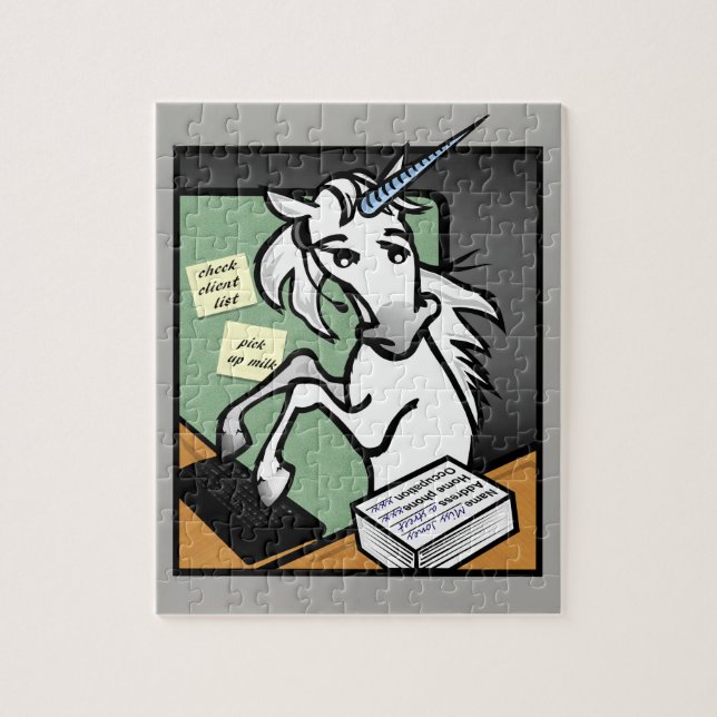 FUNNY CLERICAL GRAPHIC UNICORN VERTICAL PUZZLE (Vertikal)