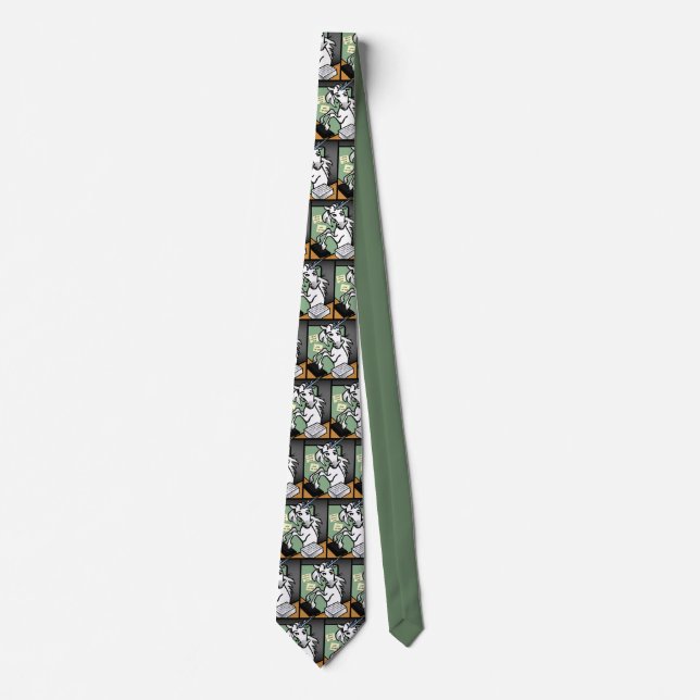 FUNNY CLERICAL UNICORN PATTERN KRAWATTE (Vorderseite)