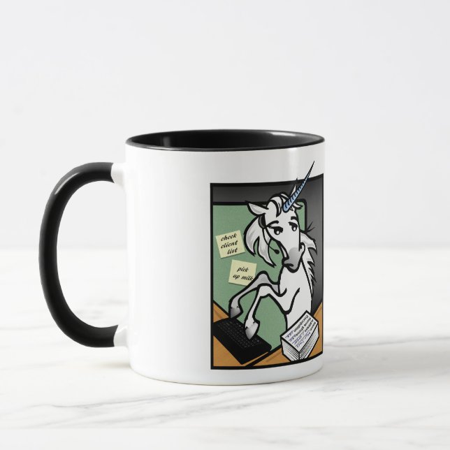 FUNNY CLERICAL UNICORN RINGER TASSE (Links)