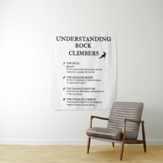 Funny Climbing Quotes für Boulder Brains Wandteppich
