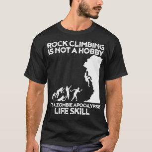 Funny Climbing Zombie Escape Rock Klettersteig T-Shirt