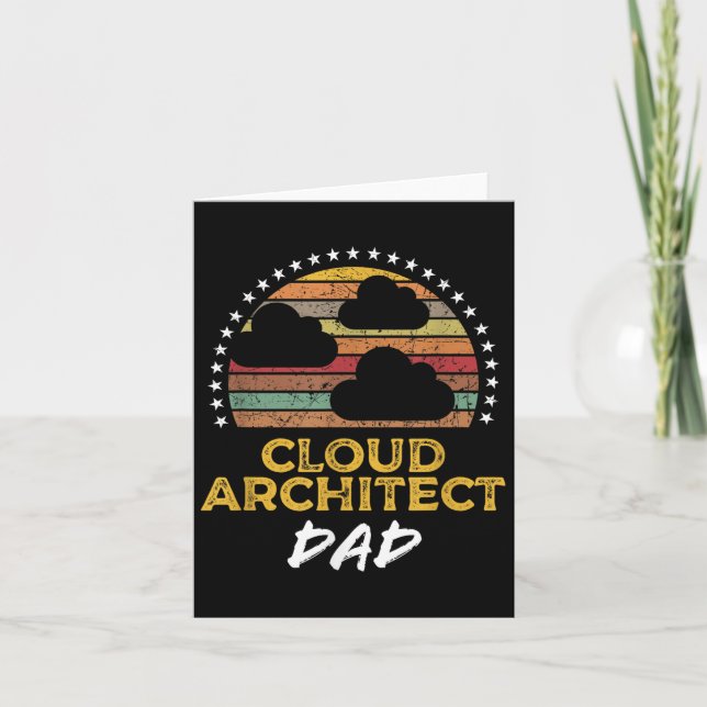 Funny Cloud Architecture Vater, Tech Zitat aus dem Karte (Vorderseite)