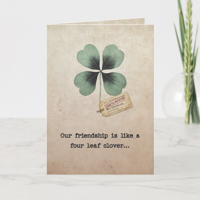 Funny Clover Friendship Mutation Card Karte (Vorderseite)