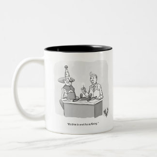 Funny Clown Balloon Animal Veterinarian Cartoon Zweifarbige Tasse