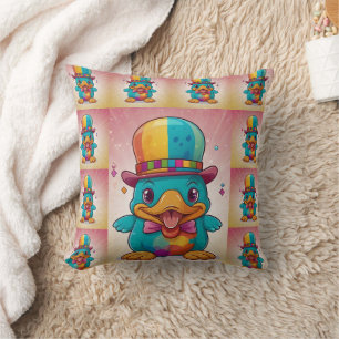 Funny Clown Platypus Print Kissen