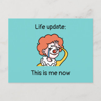 Funny Clown Postcard - Quarantine Postcard Friends Postkarte