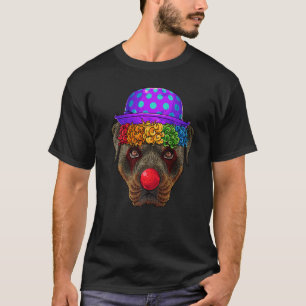 Funny Clown Rottweiler Circus Karneval Kostüm T-Shirt