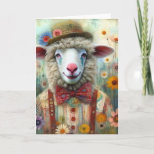 Funny Clown Sheep Toutes les occasions Carte